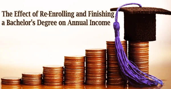 The Effect of Re-Enrolling and Finishing a Bachelor’s Degree on Annual Income