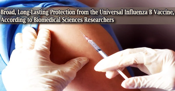 Broad, Long-Lasting Protection from the Universal Influenza B Vaccine, According to Biomedical Sciences Researchers