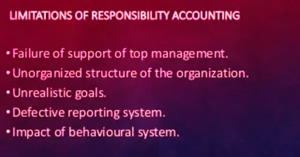 Disadvantages of Responsibility Accounting