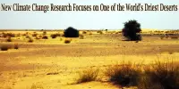 New Climate Change Research Focuses on One of the World’s Driest Deserts