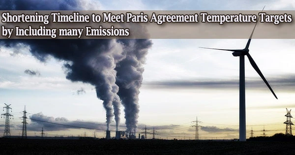 Shortening Timeline to Meet Paris Agreement Temperature Targets by Including many Emissions