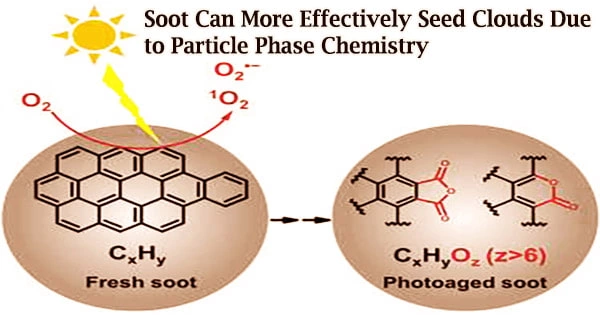Soot Can More Effectively Seed Clouds Due to Particle Phase Chemistry