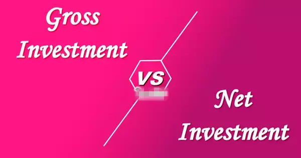 Difference between Gross Investment and Net Investment
