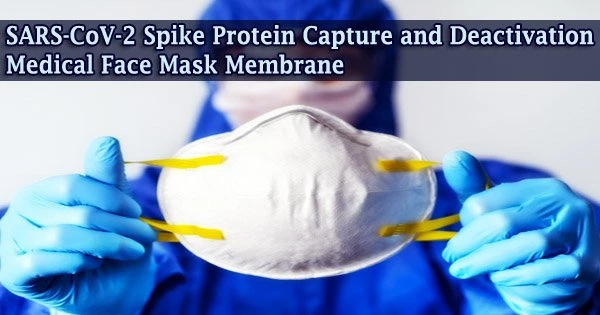 SARS-CoV-2 Spike Protein Capture and Deactivation Medical Face Mask Membrane