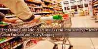 “Trip Chaining” and Robotics are Best, EVs and Home Delivery are Better: Carbon Emissions and Grocery Shopping