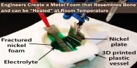 Engineers Create a Metal Foam that Resembles Bone and can be “Healed” at Room Temperature
