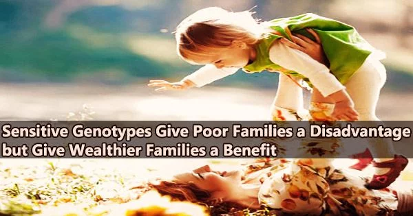 Sensitive Genotypes Give Poor Families a Disadvantage but Give Wealthier Families a Benefit