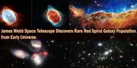 James Webb Space Telescope Discovers Rare Red Spiral Galaxy Population from Early Universe