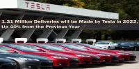 1.31 Million Deliveries will be Made by Tesla in 2022, Up 40% from the Previous Year