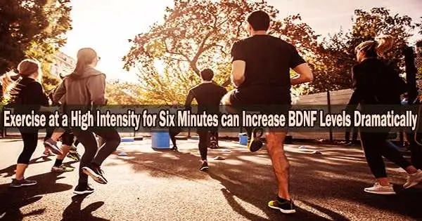 Exercise at a High Intensity for Six Minutes can Increase BDNF Levels Dramatically