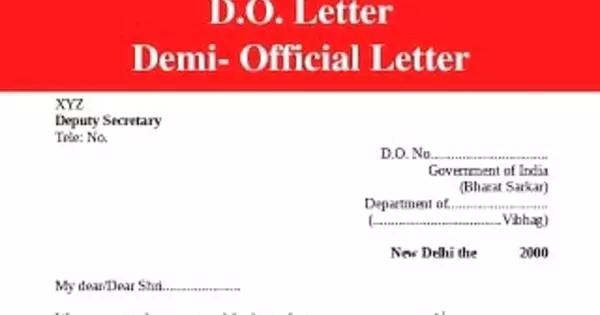 Features of Demi Official or Government Letter