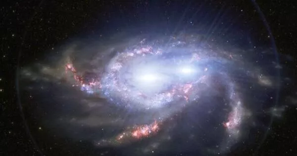 In a nearby Galaxy Merger, Two Black Holes Dining Together