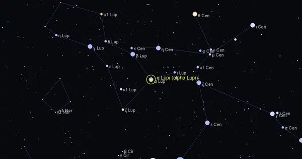 Alpha Lupi – a constellation in the southern sky