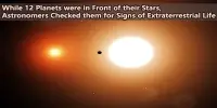 While 12 Planets were in Front of their Stars, Astronomers Checked them for Signs of Extraterrestrial Life