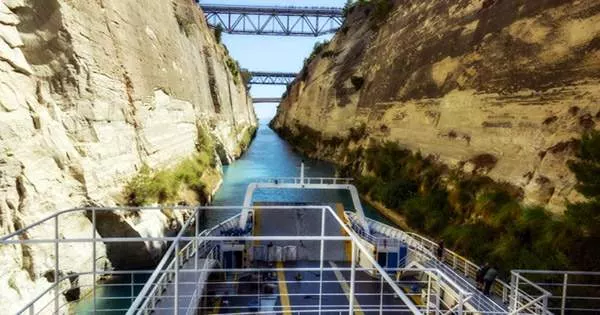 Greeces-Corinth-Canal-has-become-a-top-attraction-for-tourists-as-well-as-a-crucial-navigational-route.