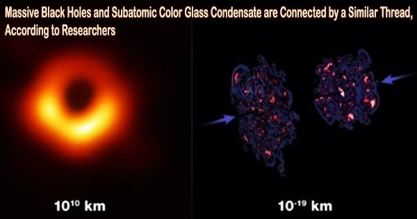 Massive Black Holes and Subatomic Color Glass Condensate are Connected by a Similar Thread, According to Researchers