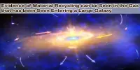 Evidence of Material Recycling can be Seen in the Gas that has been Seen Entering a Large Galaxy