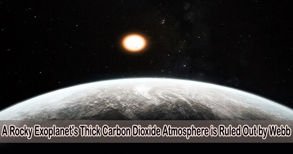 A Rocky Exoplanet’s Thick Carbon Dioxide Atmosphere is Ruled Out by Webb