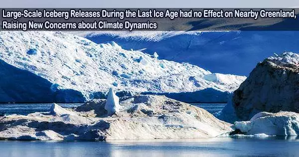 Large-Scale Iceberg Releases During the Last Ice Age had no Effect on Nearby Greenland, Raising New Concerns about Climate Dynamics
