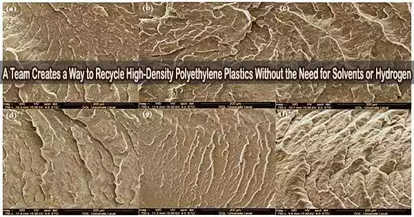 A Team Creates a Way to Recycle High-Density Polyethylene Plastics Without the Need for Solvents or Hydrogen