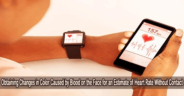 Obtaining Changes in Color Caused by Blood on the Face for an Estimate of Heart Rate Without Contact