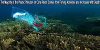 The Majority of the Plastic Pollution on Coral Reefs Comes from Fishing Activities and Increases With Depth