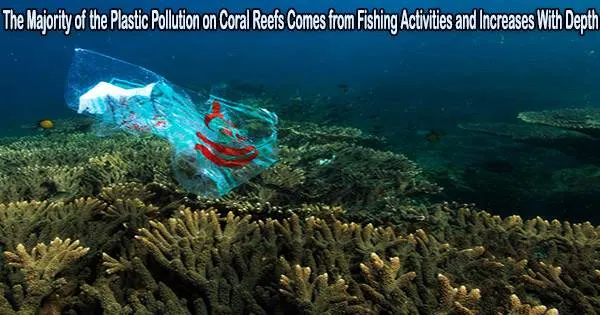 The Majority of the Plastic Pollution on Coral Reefs Comes from Fishing Activities and Increases With Depth