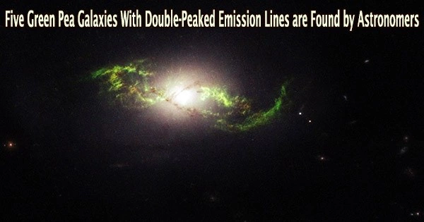 Five Green Pea Galaxies With Double-Peaked Emission Lines are Found by Astronomers
