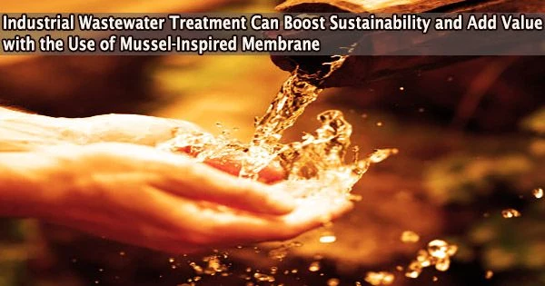 Industrial Wastewater Treatment Can Boost Sustainability and Add Value with the Use of Mussel-Inspired Membrane