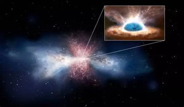 Mystery resolved: Black hole feeding and feedback at the center of an active galaxy