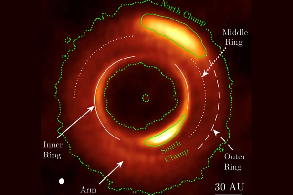Three iron rings in a planet-forming disk