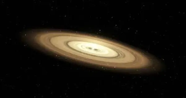 A Planet-forming Disk contains Three Iron Rings