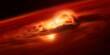 A Rogue Planet was observed consuming six Billion Tons per Second