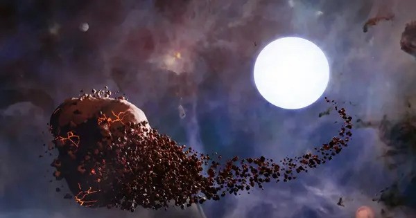 A White Dwarf has been spotted eating a Frozen World similar to Pluto