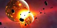 Earth was born dry before a Cosmic impact transformed it into a Blue World