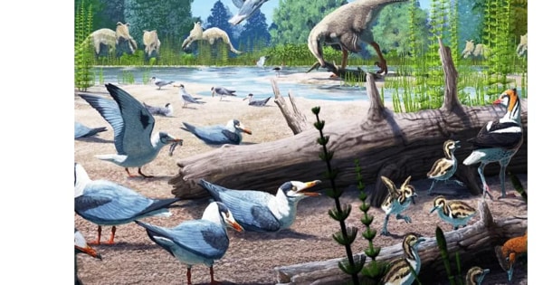 Dinosaurs and Birds Nesting together in the Arctic